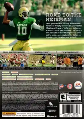 NCAA Football 13 (USA) box cover back